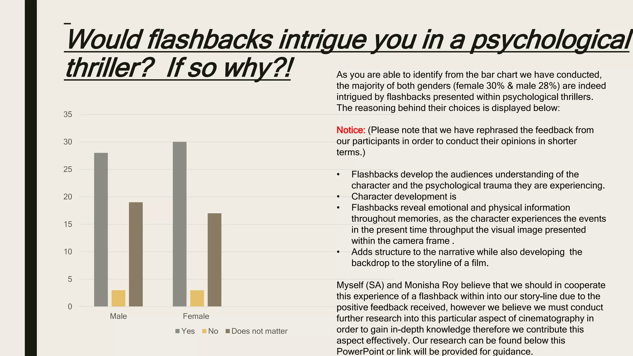 Psychological thrillers questionnaire 2 audience feedback | PPTX