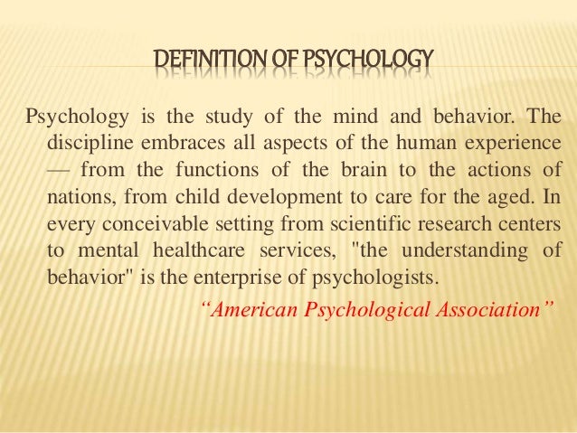 Psychology Psychology