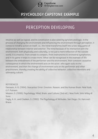 Psychology Capstone Project Examples | PDF
