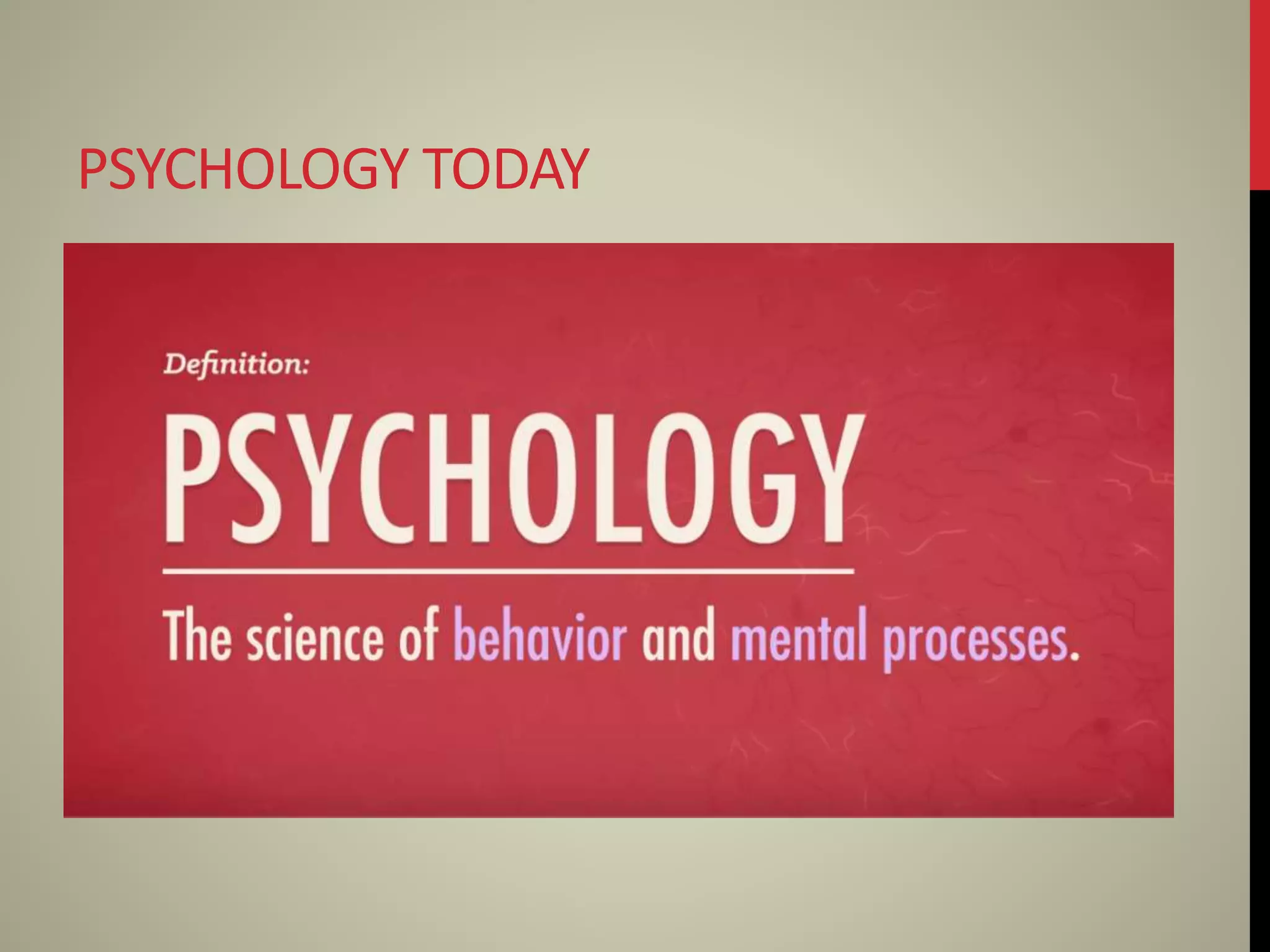 PSYCHOLOGY TODAY
 