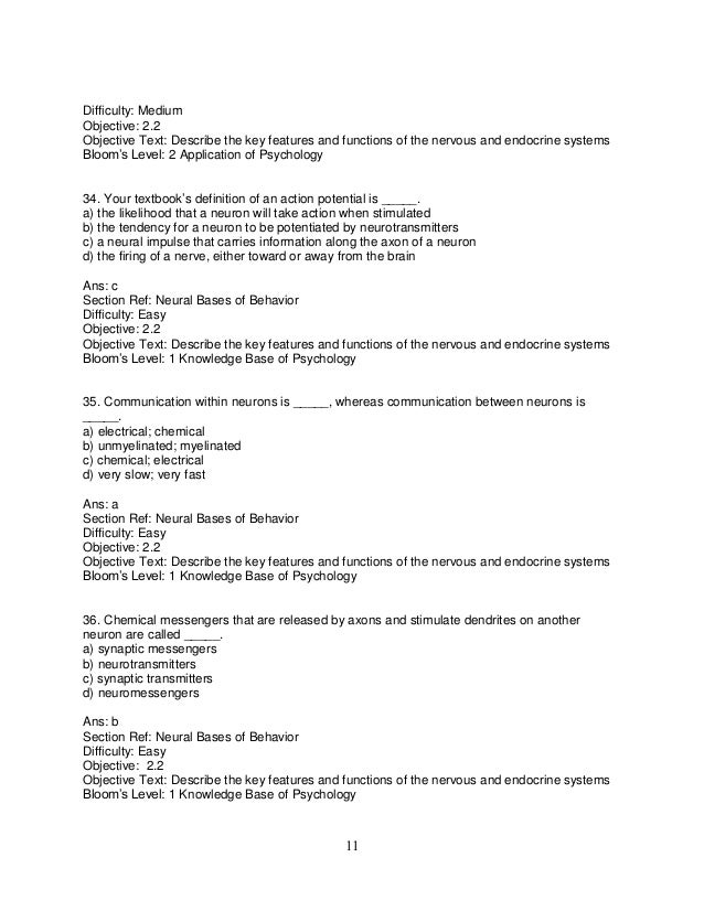 Psychology In Action 11th Edition Huffman Test Bank