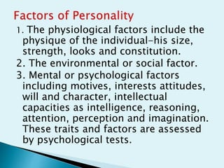 Psychology personality ppt-i year dgnm