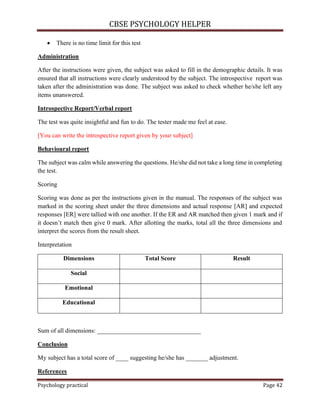 psychology-practical-file-class-xii cbse | PDF