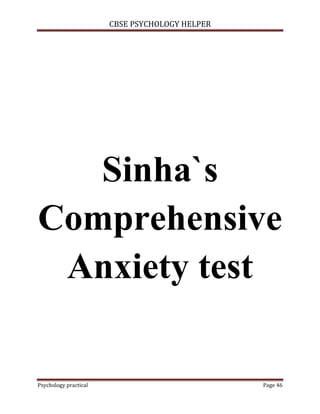 psychology-practical-file-class-xii cbse | PDF