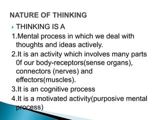Psychology unit III- thinking | PPTX