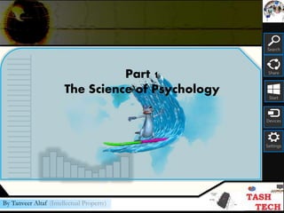 Search
Share
Start
Devices
Settings
By Tanveer Altaf (Intellectual Property)
Part 1
The Science of Psychology
 