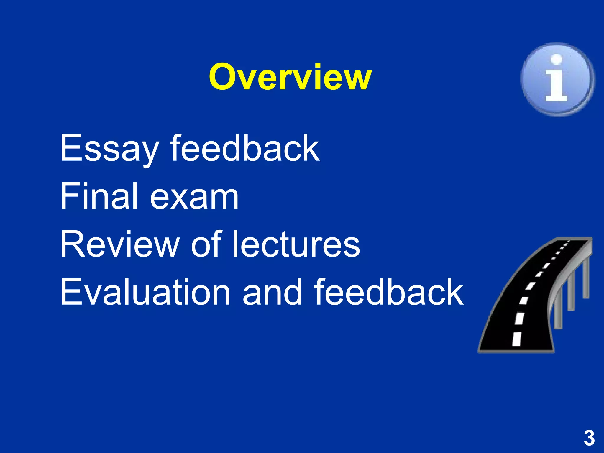 Overview Essay feedback 