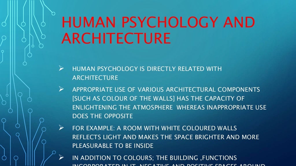 Psychology and Architecture