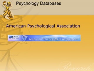 Psychology Databases American Psychological Association 