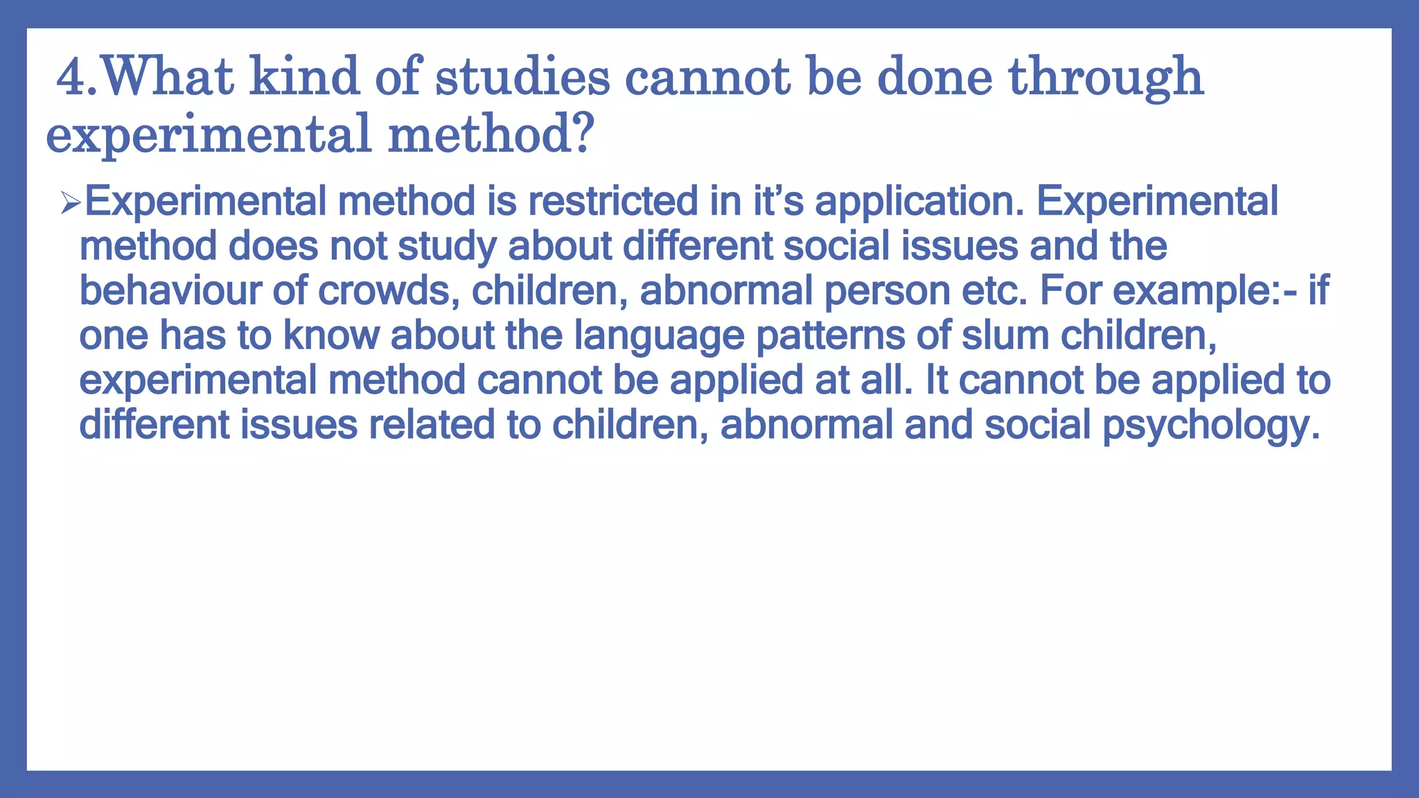 PSYCHOLOGY, EXPERIMENTAL METHOD CASE STUDY | PPTX