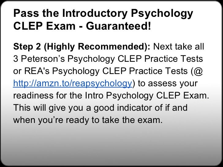 Psychology Clep Study Guides Clep Practice Tests - 
