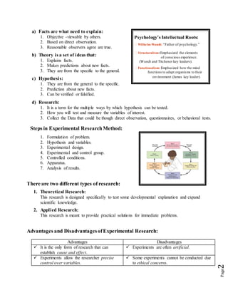 Psychology four major forms of research | PDF