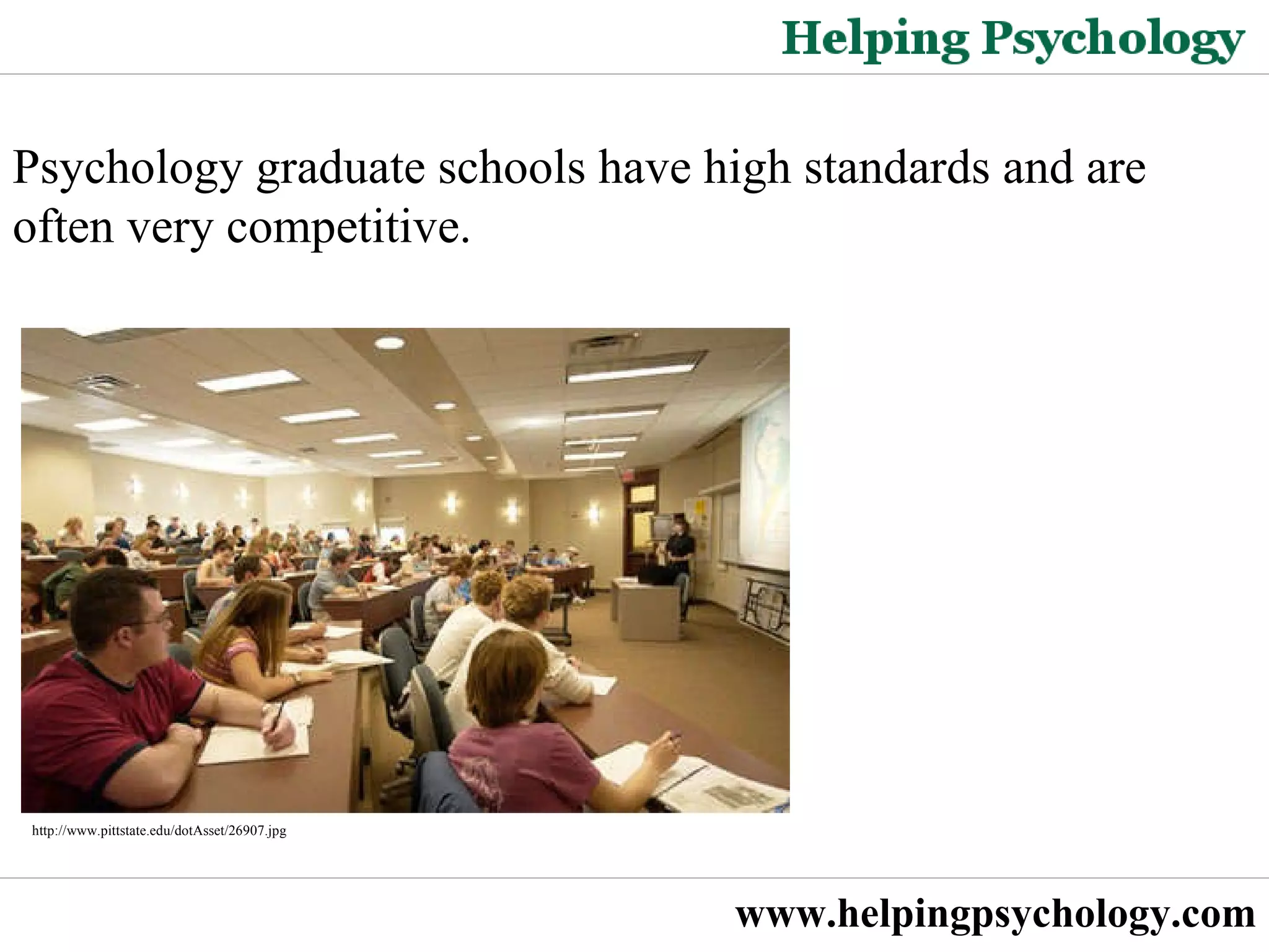 Psychology Graduate School Requirements PPT