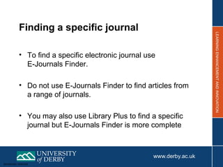 Specific Journal Psychology Journals Introduction (powerpoint) | PPT
