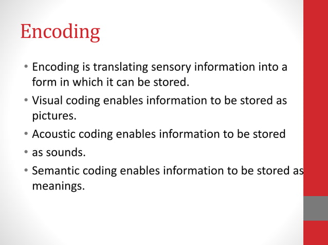 Psychology Memory and Learning Power Point | PPT