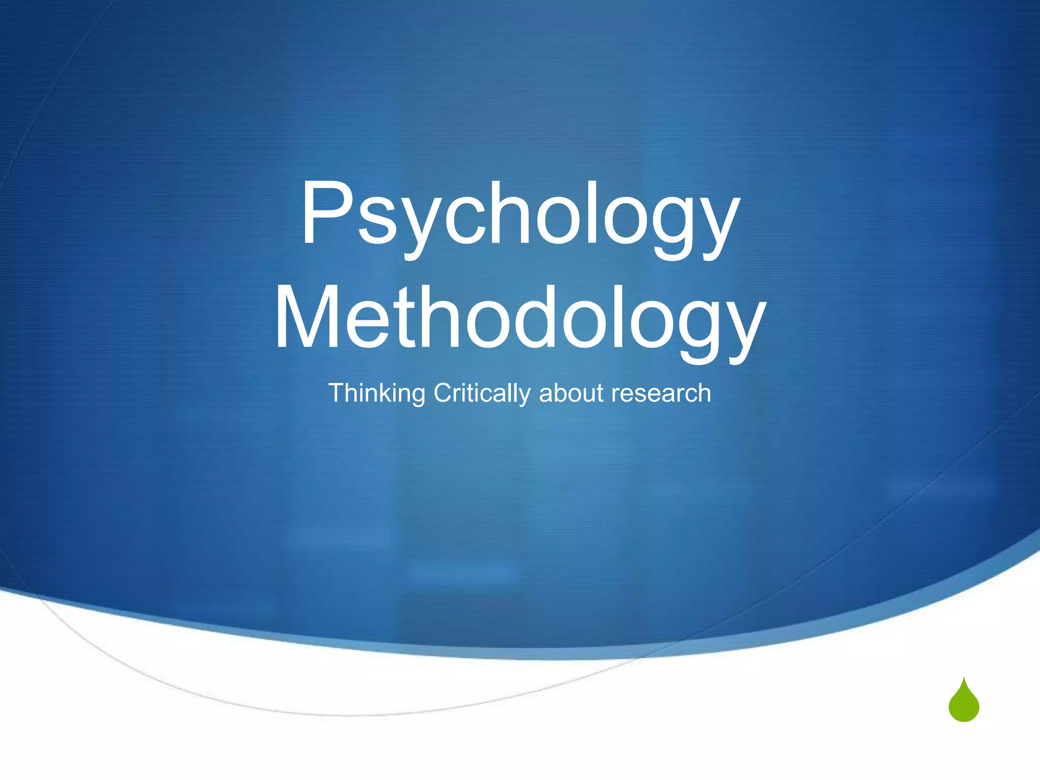 Psychology Methodology | PPTX