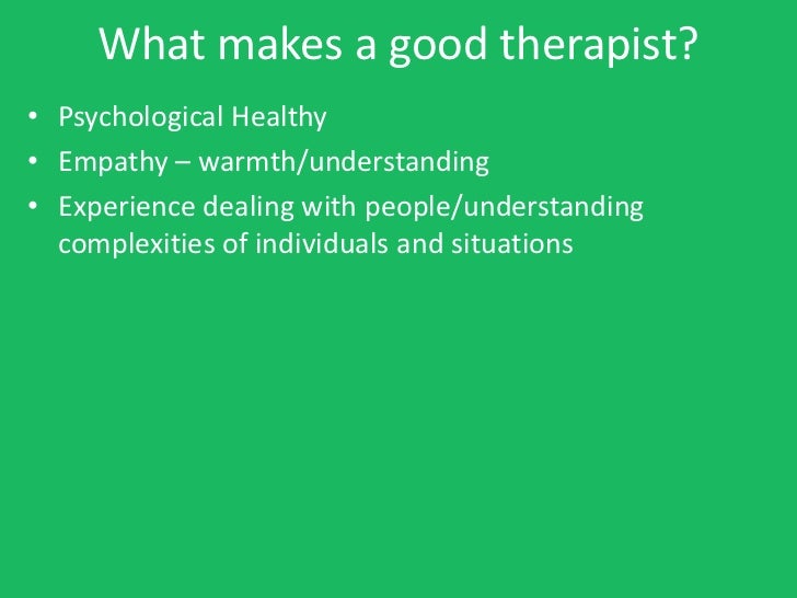 good therapist