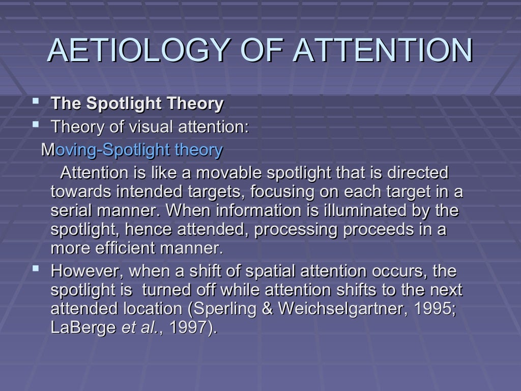 Psychology of attention