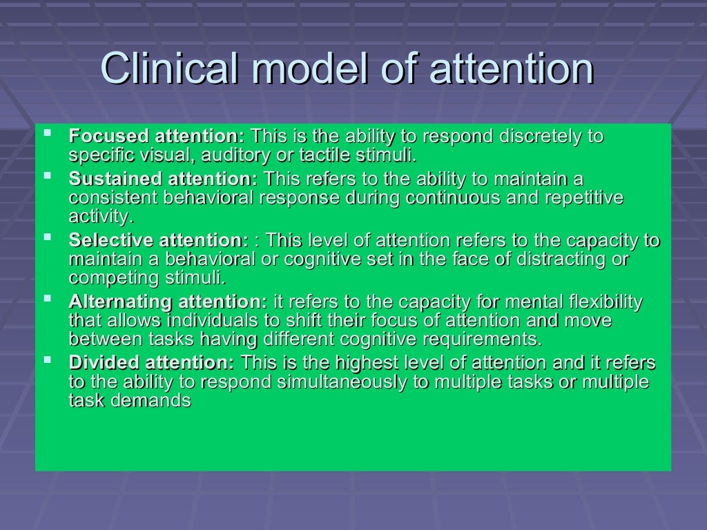 Psychology of attention