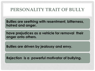 Psychology of bullying | PPTX