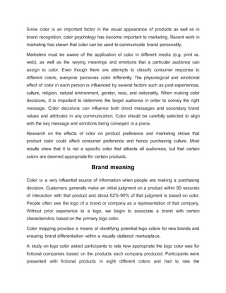 Psychology of color in marketing and branding | DOCX