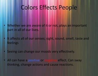 Psychology of colors final | PPT