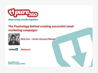 The Psychology behind creating successful email
marketing campaigns
Nickcarr1
 
