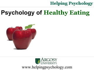 www.helpingpsychology.com Psychology of  Healthy Eating  