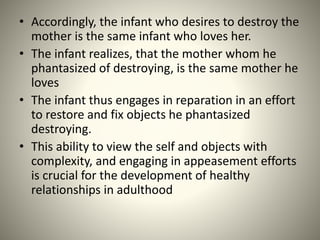 OVERVIEW OF OBJECT RELATIONS AND ATTACHMENT THEORIES | PPTX