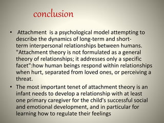 OVERVIEW OF OBJECT RELATIONS AND ATTACHMENT THEORIES | PPTX