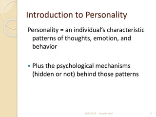 nature and concept of personality | PPTX