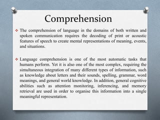 Sla Comprehension Psychology of SLA. | PPTX