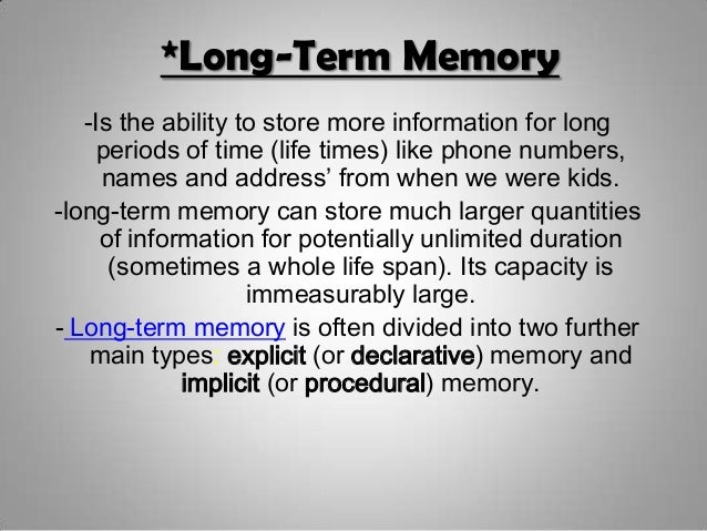 types of long term memory in psychology types of long term memory in psychology