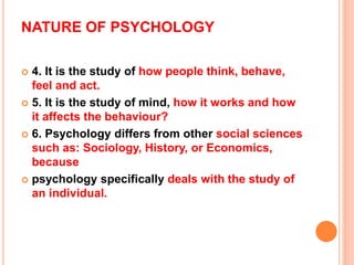 INTRODUCTION TO PSYCHOLOGY | PPTX | Science