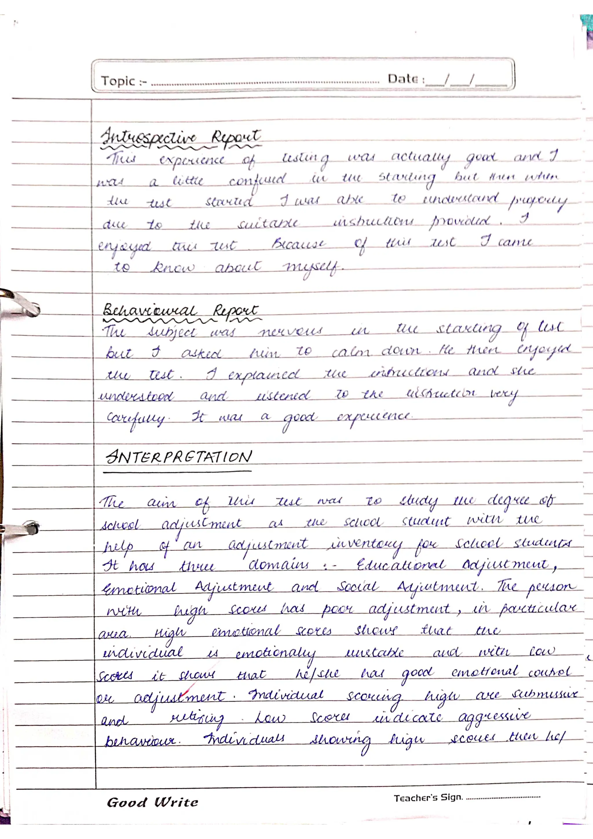 Psychology Practical File for class 12 . pdf | PDF