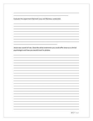 Psychology IGCSE Questions