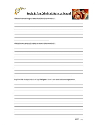 Psychology IGCSE Questions