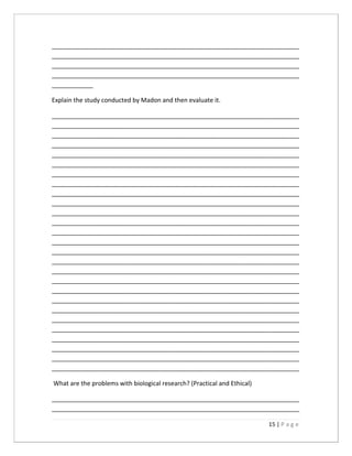 Psychology IGCSE Questions