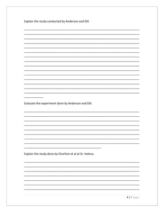 Psychology IGCSE Questions