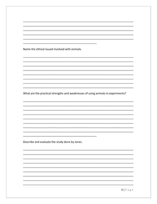 Psychology IGCSE Questions