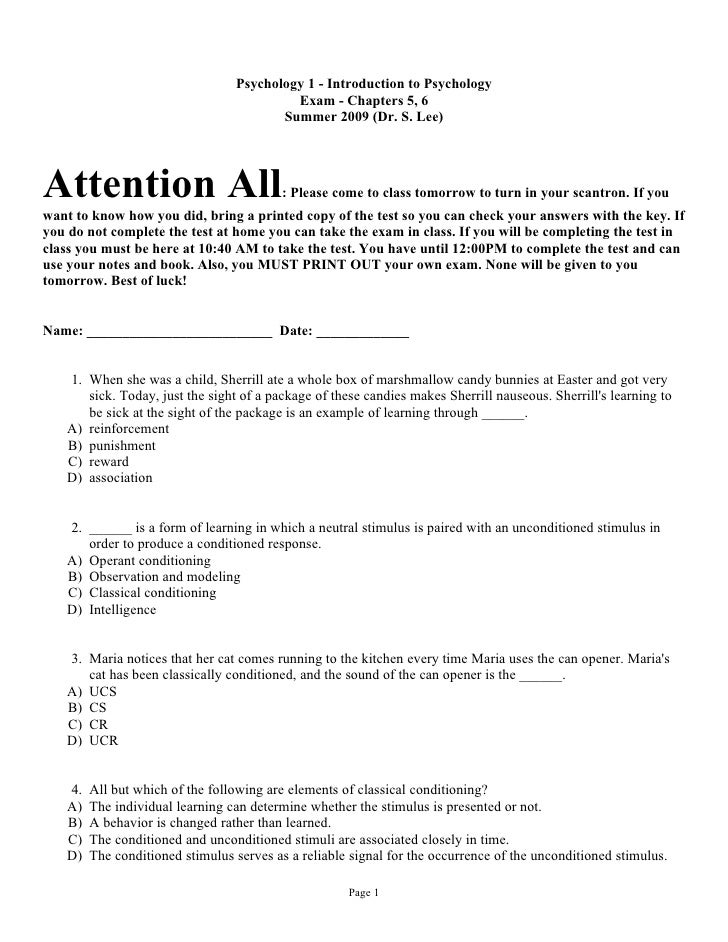 psychology exam chapter reviews psychology exam chapter reviews