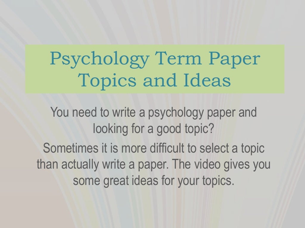 psychology-term-paper-topics