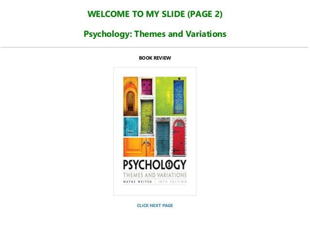 Psychology themes and variations 10th pdf