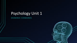 Psychology Unit 1
DOMINIC EDWARDS
 