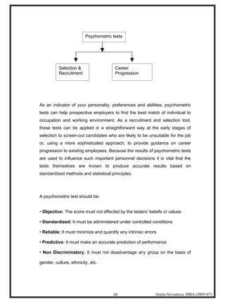 Psychometric Testing