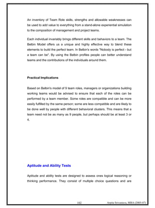 Psychometric Testing