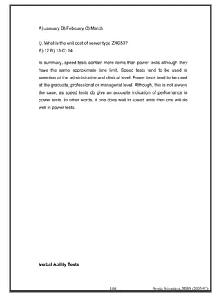 Psychometric Testing