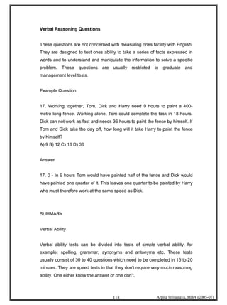 Psychometric Testing