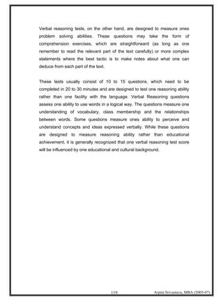 Psychometric Testing