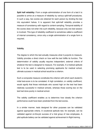 Psychometric Testing